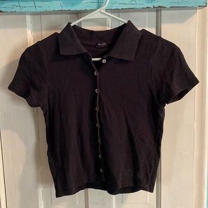 brandy melville collared button down short sleeve